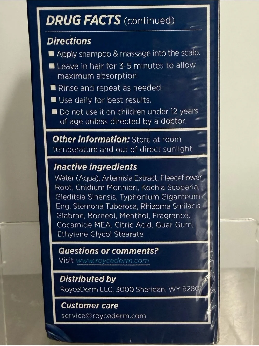 RoyceDerm Seborrheic Dermatitis & Psoriasis Shampoo 250mL EXP 2027 New / Sealed